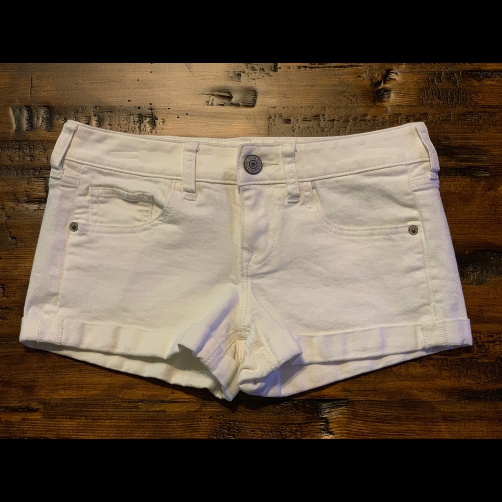 EXPRESS White Jean Shorts